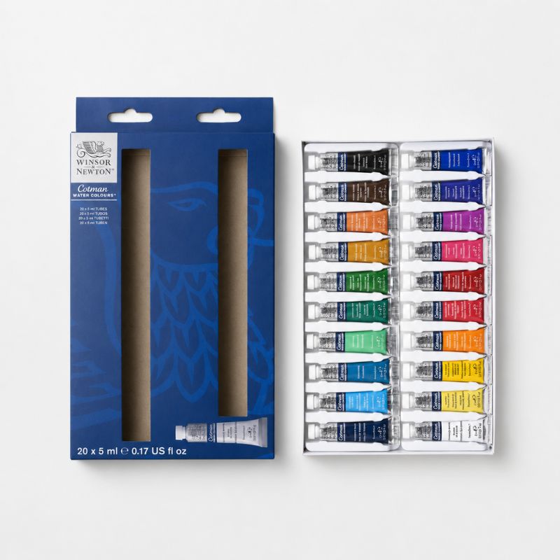 Winsor & Newton® Cotman - Set di acquerelli da 20 pezzi