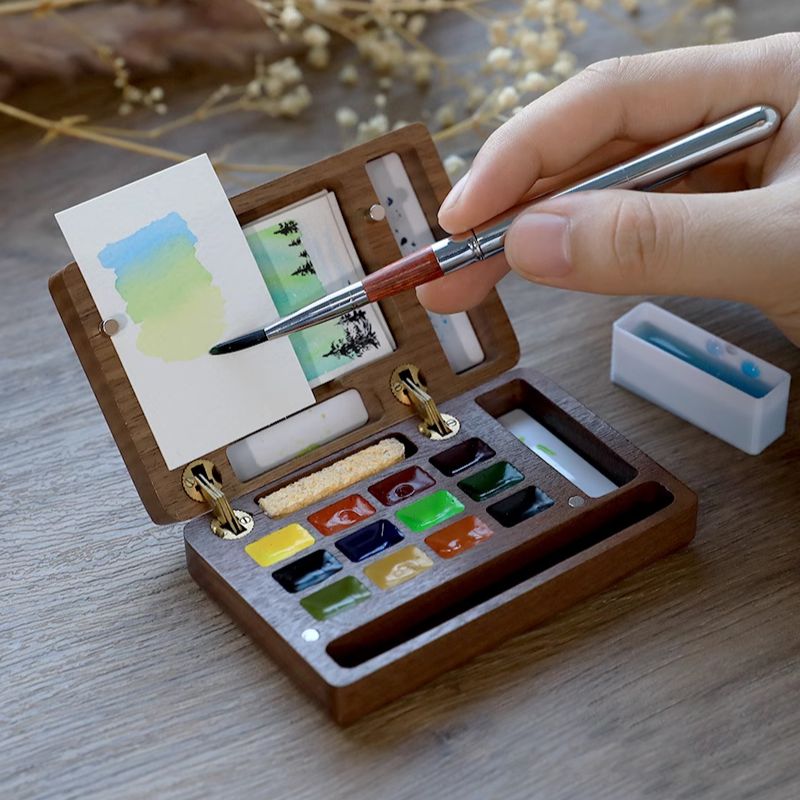 ArtMate - Kit Artistico in Noce Fatto a Mano