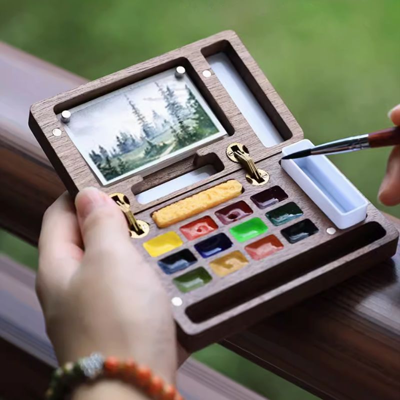 ArtMate - Kit Artistico in Noce Fatto a Mano