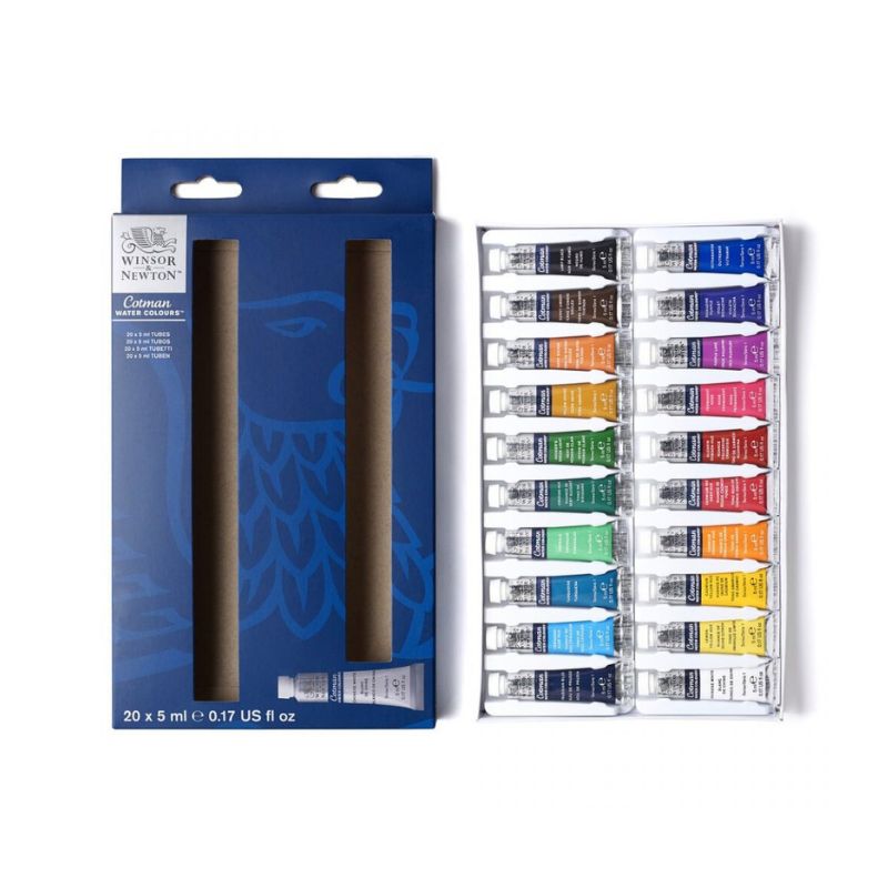 Winsor & Newton® Cotman - Set di acquerelli da 20 pezzi